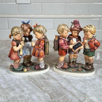 (2pc) School Hummel Figurines | Dimensions: h. 8 in
