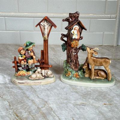 (2pc) Altar Hummel Figurines | Dimensions: h. 9 in (tallest)
