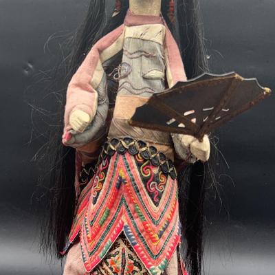 AZ656J Asian Handcarved Puppet Mounted