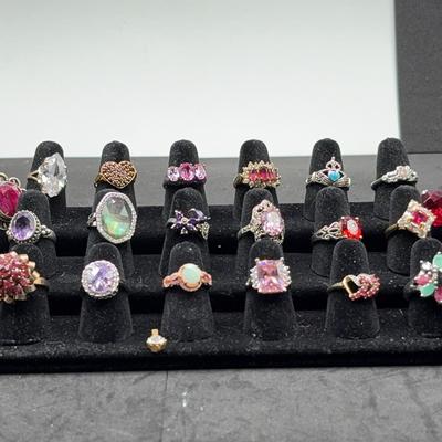 AZ186J Art Nouveau Posy Pin, Rings and Pocket Watch 