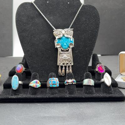 AZ184J Quartz Pocket Watch and Ring 