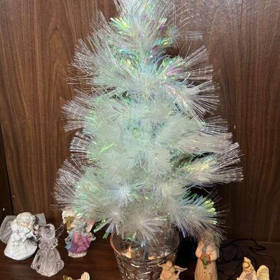 AZ118J Fiber Optic White Tree/Angels