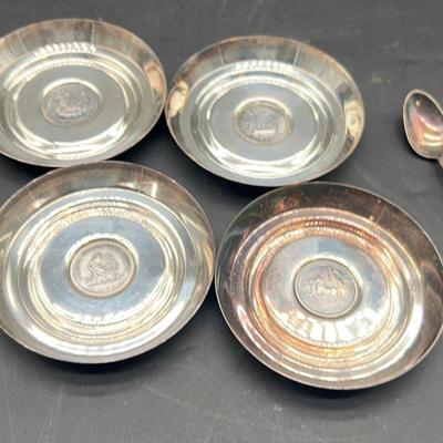 AZ151J Chrome Coasters With Coins