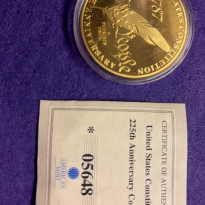 AZ001J 225th Constitution Anniversary Coin