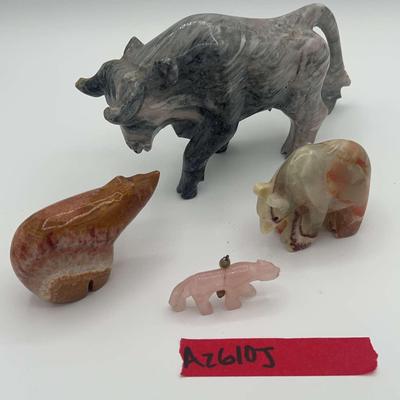 AZ610J Animals Carved From Natural Stone!!