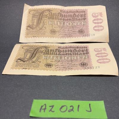 AZ021J 1923 Germany Currency #1