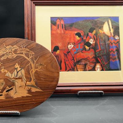 AZ152J Wood Inlay Hand Painted