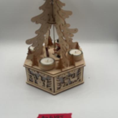 AZ618J Christmas Pyramid With Snowmen & Trees