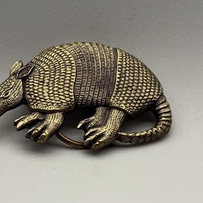 AZ183J Texas Armadillo Belt Buckle 