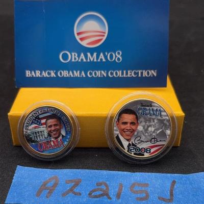 AZ215J 24KT Gold Layered Barack Obama Coin Collection#2