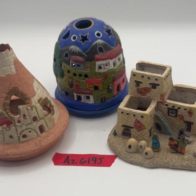 AZ619J Trio Of Navajo Villages