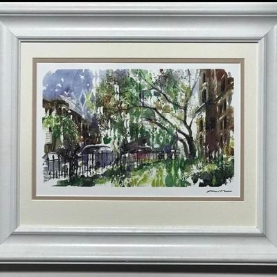 Seriolithograph In Color On Paper Signed In Plate Titled Commonwealth In Bloom