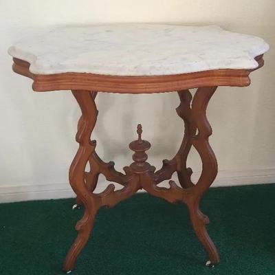Marble Topped Accent Table