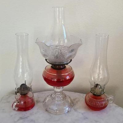 Oil Lamp Trio