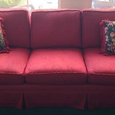 Red Floral Flair Couch 