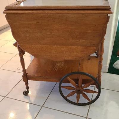 Tea Cart With Serving Tray