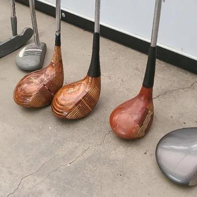 Antique Meets Modern Golf Woods, Putters, And Head Covers