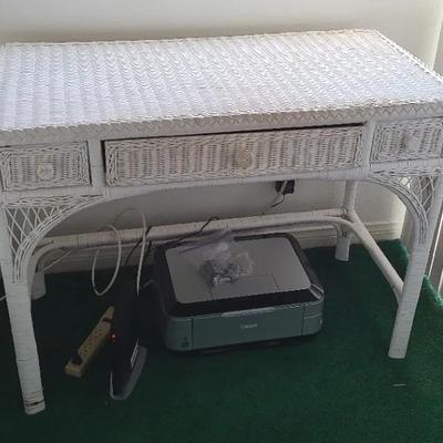 Delightful Desk - Woven Wicker Furniture (Printer NOT Included)