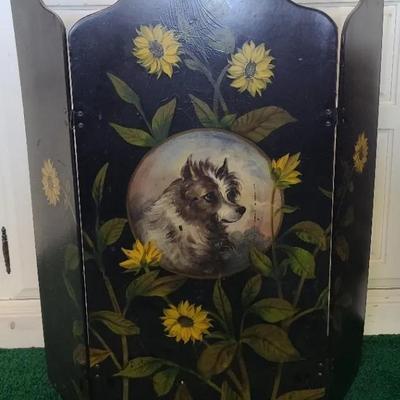 Hand Painted Fireplace Screen