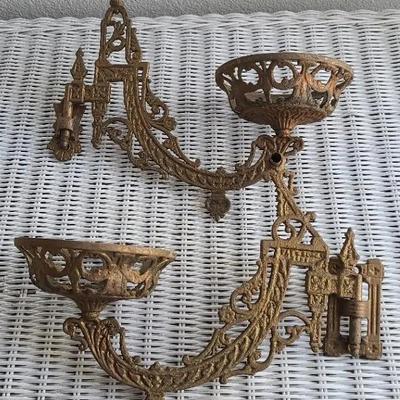 Hanging Antique Iron Candle Holder