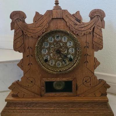 Wood Carved Clock