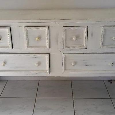 White Wooden Entry Table