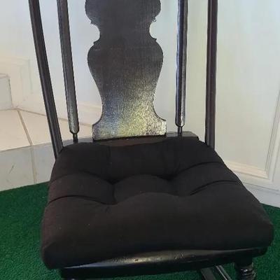 Black Wooden Rocking Chair