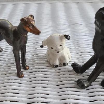 Mixed Metal Dog Collectible Figurines 