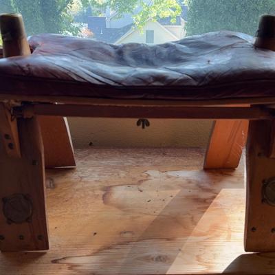 Egyptian Leather Camel Footstool 1