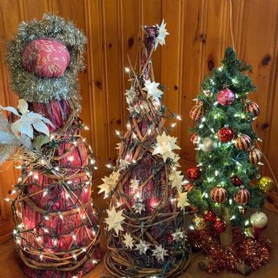 3 handmade Christmas Trees