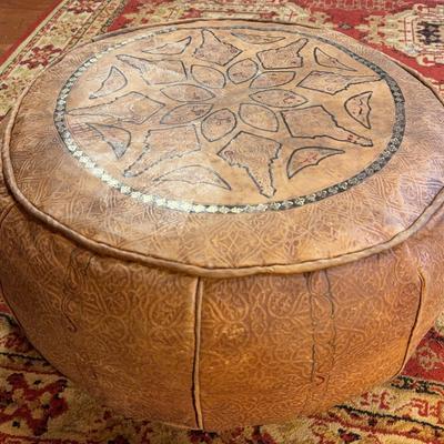 Vintage Leather Ottoman