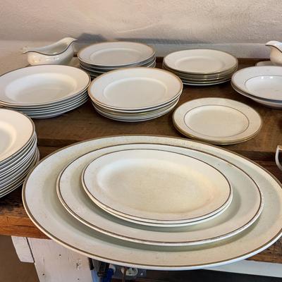 Lot Of White China W/ Gold Rims, Johnson Bros +