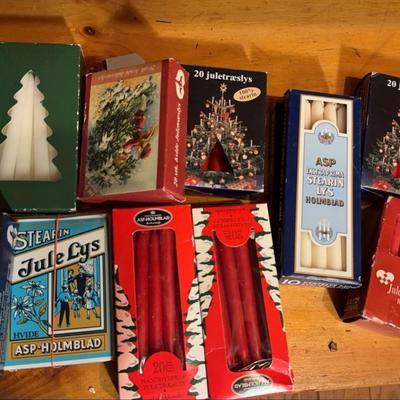 Small Vintage Christmas Candles