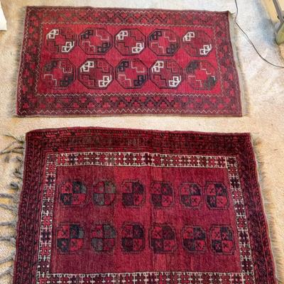 2 vintage Woven Area Rugs
