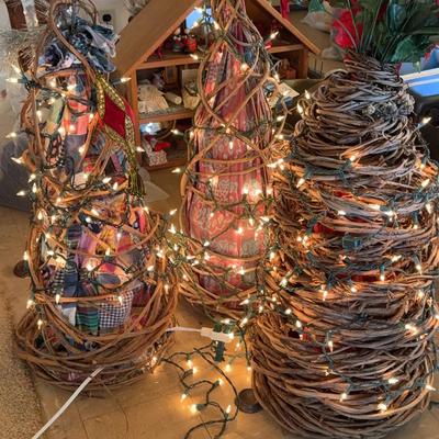 3 homemade Christmas Trees