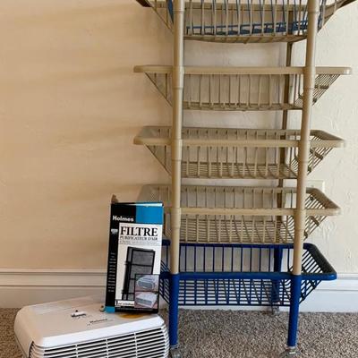 “Holmes” Air Purifier & Ionizer with Bonus Storage Baskets