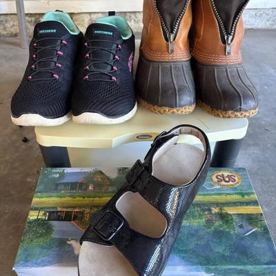 "L.L. Bean" Shoes and Shoe Rack 