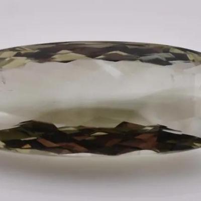 24 Carat Natural Elongated Green Amethyst - VVS