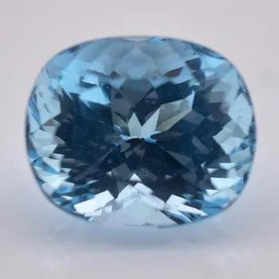 12.5 Carat Natural Cushion Sky Blue Topaz - Internally Flawless