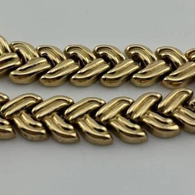 14k Yellow Gold Braided Link Bracelet