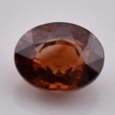 1.4 Carat Natural Unheated Oval Champagne Zircon - VS