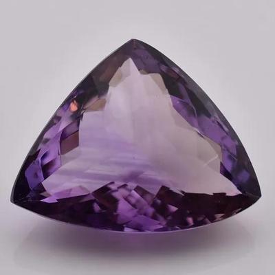 37.3 Carat Natural Unheated Trillion Amethyst - VVS