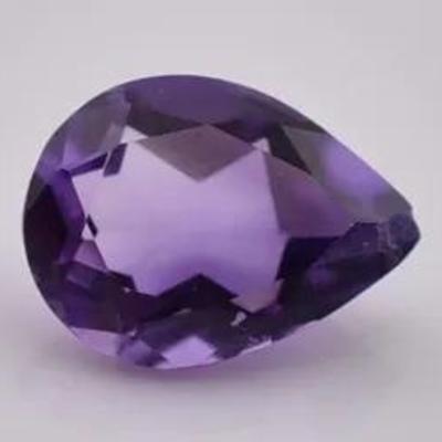 0.5 Carat Natural Unheated Pear Amethyst - Very Clean