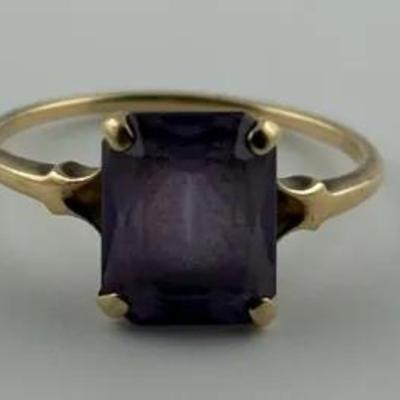 10k Yellow Gold Vintage 2.5g Alexandrite Ring