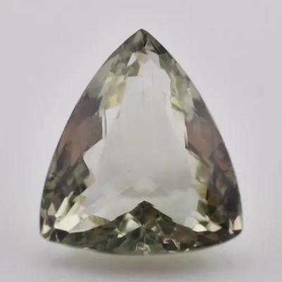 18.2 Carat Natural Arrow-Cut Green Amethyst - Internally Flawless