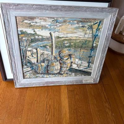 Wooden Barrels On Dock