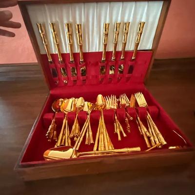 Gold Plated Silverware Set