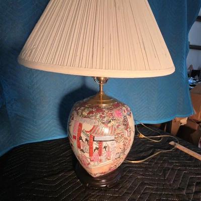 Vintage Japanese Ginger Jar Lamp