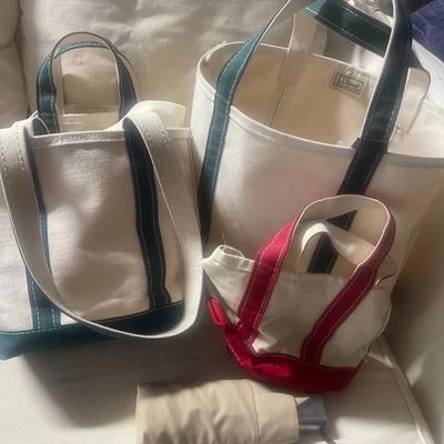 Set Of 4 L.L. Bean Bags And A London Fog Umbrella