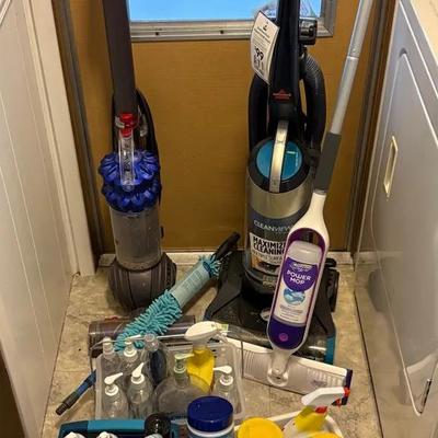 Mystery Lot Household Cleaning, Paint, Vacuum Cleaners And Mop